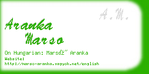 aranka marso business card